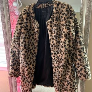 Leopard Faux Fur Coat